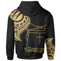 Tokelau Hoodie Tokelau Tatau Gold Patterns With Coat ofrms - Polynesian Pride