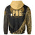 Papua New Guinea Zip Hoodie Gold Polynesian Patterns Sport Style - Polynesian Pride