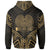 Papua New Guinea Zip Hoodie Papua New Guinea Seal Gold Tribal Patterns - Polynesian Pride