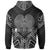Papua New Guinea Zip Hoodie Papua New Guinea Seal Black Tribal Patterns - Polynesian Pride