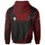 Papua New Guinea Zip Hoodie Red Polynesian Patterns Sport Style - Polynesian Pride