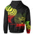 Papua New Guinea Zip Hoodie Papua New Guinea Tatau Reggae Patterns With Coat of Arms - Polynesian Pride
