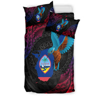 Guam Bedding Set - KingFisher Bird With Map - Polynesian Pride