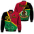 Vanuatu Bomber Jacket Aboriginal Turtle Mix Sand Drawing LT13 Unisex Red - Polynesian Pride