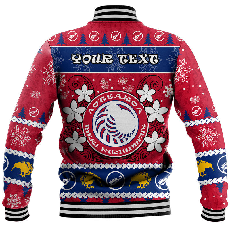 (Custom Personalised) New Zealand Aotearoa Meri Kirihimete Baseball Jacket Maori Kiwi Christmas LT9 - Polynesian Pride