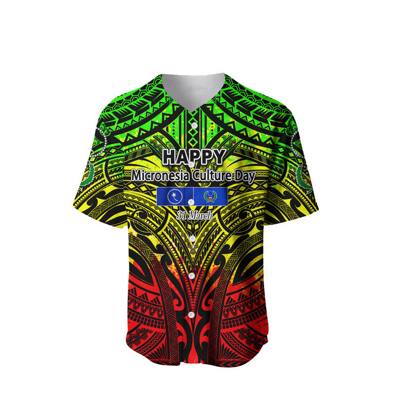Micronesia Culture Day Baseball Jersey Chuuk And Pohnpei Reggae Style LT6 LT6 - Polynesian Pride