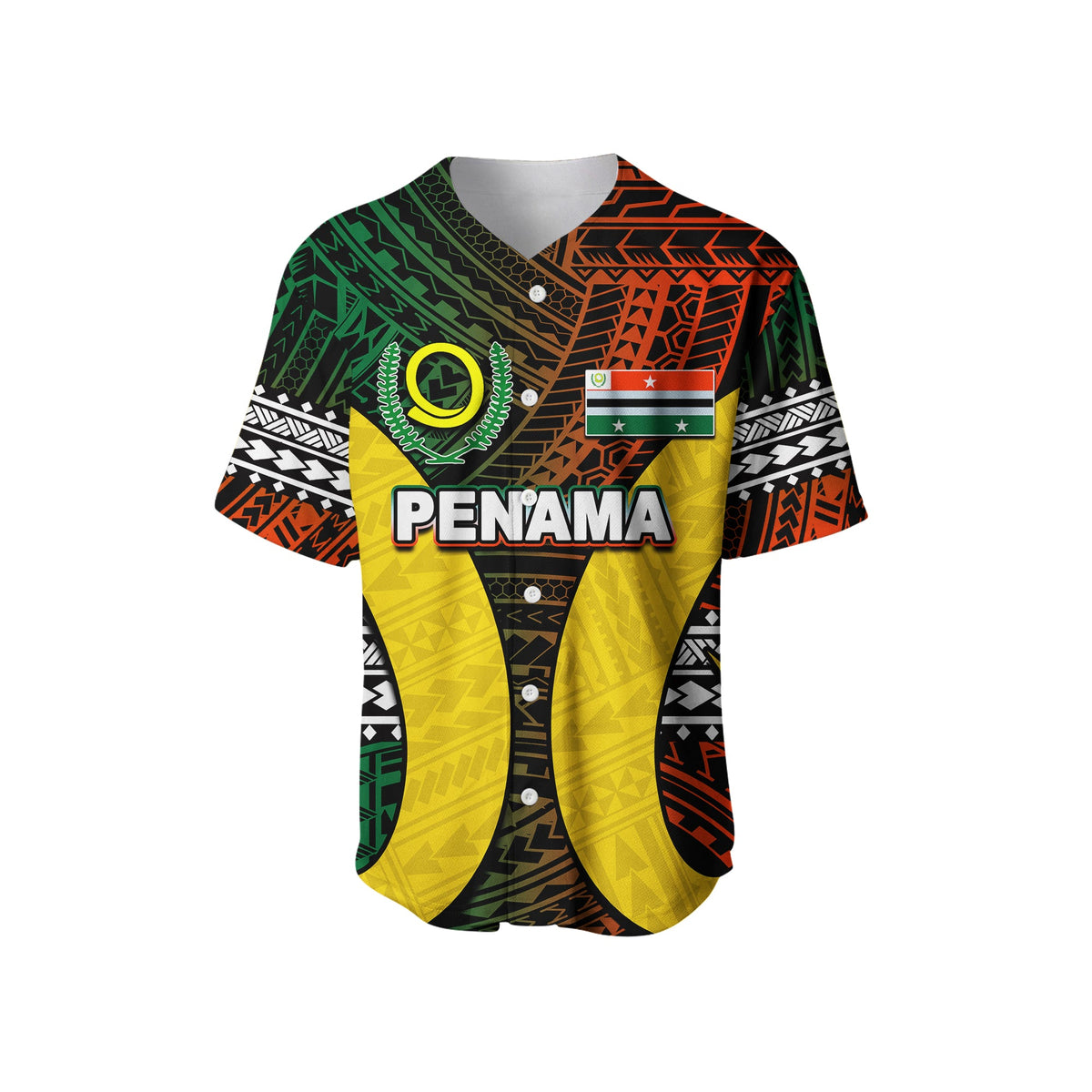 (Custom Personalised) Polynesian Penama Of Vanuatu Baseball Jersey LT6 - Polynesian Pride