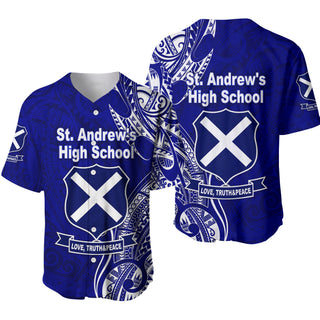 St. Andrew's High School Baseball Jersey Original Style LT8 - S / Blue