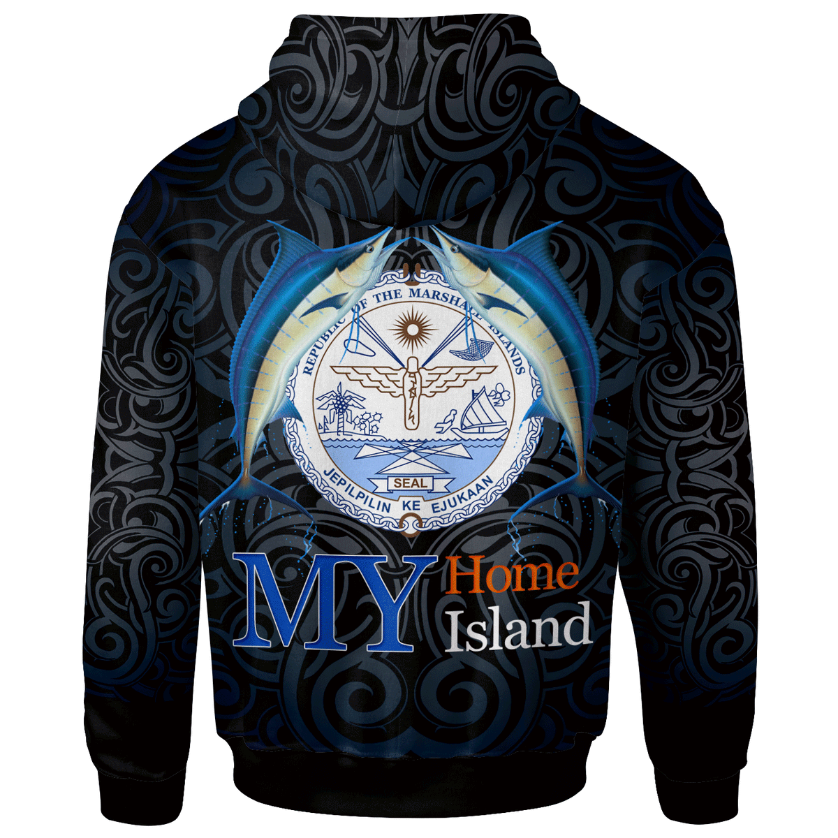 Marshall Islands Zip Hoodie My Home My Island - Polynesian Pride