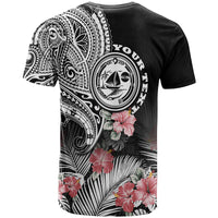 Custom Vanuatu Malampa Province T Shirt Hibiscus Tribal Polynesian Tattoo Ver Black LT9 - Polynesian Pride