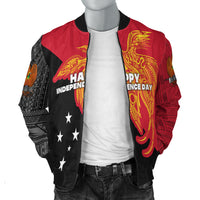 Papua New Guinea Men Bomber Jacket Independence Day Flag Style LT16 - Polynesian Pride