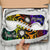 Northern Mariana Islands Custom Personalised Sneakers - Rainbow Polynesian Pattern - Polynesian Pride
