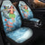 Cook Islands Car Seat Cover - Polynesian Girls With Shark Universal Fit Red - Polynesian Pride