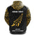 New Zealand Maori Lion Rugby Hoodie Customized Unisex Black - Polynesian Pride