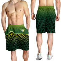 The Kuki's Men Shorts Cook Islands Rugby LT13 Green - Polynesian Pride