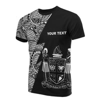 Fiji Custom T Shirt Polynesian Pattern White Style Unisex White - Polynesian Pride