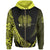 Papua New Guinea Zip Hoodie Yellow Polynesian Patterns Sport Style Unisex Black - Polynesian Pride