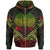 Papua New Guinea Zip Hoodie Papua New Guinea Seal Reggae Tribal Patterns Unisex White - Polynesian Pride