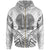 Papua New Guinea Zip Hoodie Papua New Guinea Seal Tribal Patterns Unisex White - Polynesian Pride