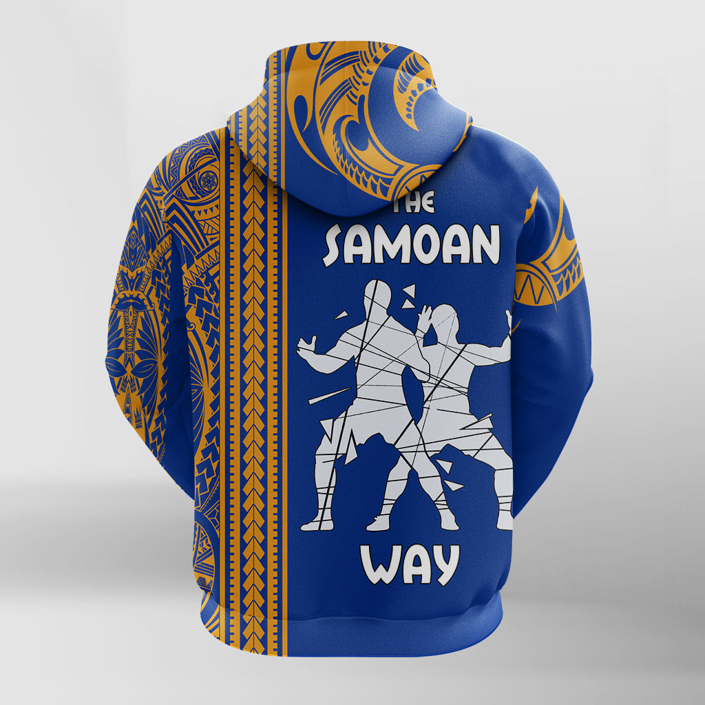 Faa Samoa The Samoan Way Siva Tau Blue Hoodie LT7 - Polynesian Pride