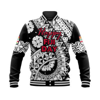 Fiji Day Baseball Jacket Masi Kesa Black Style LT9 Unisex Black - Polynesian Pride