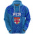 Blue Hoodie Fiji Rugby Polynesian Waves Style Unisex Blue - Polynesian Pride