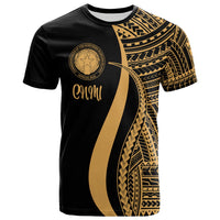 Northern Mariana Islands T Shirt Gold Polynesian Tentacle Tribal Pattern Unisex Gold - Polynesian Pride