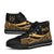 Fiji Custom Personalised High Top Shoes Gold - Polynesian Tentacle Tribal Pattern Crest - Polynesian Pride