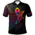 Guam Polo Shirt Butterfly Polynesian Style Unisex Black - Polynesian Pride