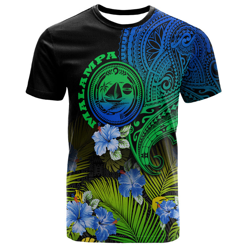 Vanuatu Malampa Province T Shirt Hibiscus Tribal Polynesian Tattoo Ver Gradient LT9 Gradient - Polynesian Pride