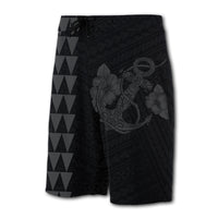 Hawaii Kakau Polynesian Anchor Board Shorts - Grey - Polynesian Pride
