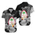 Guam Seal Hawaiian Shirt Polynesian Turtle with Flowers Version White LT13 Unisex White - Polynesian Pride