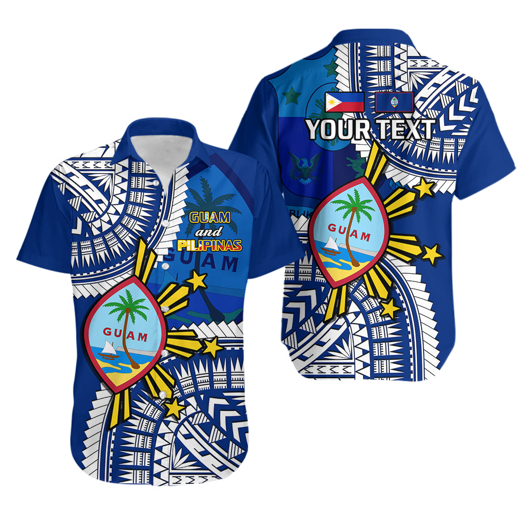 Custom Polynesian Matching Hawaiian Shirt and Dress Guam Philippines Together Blue LT14 - Polynesian Pride