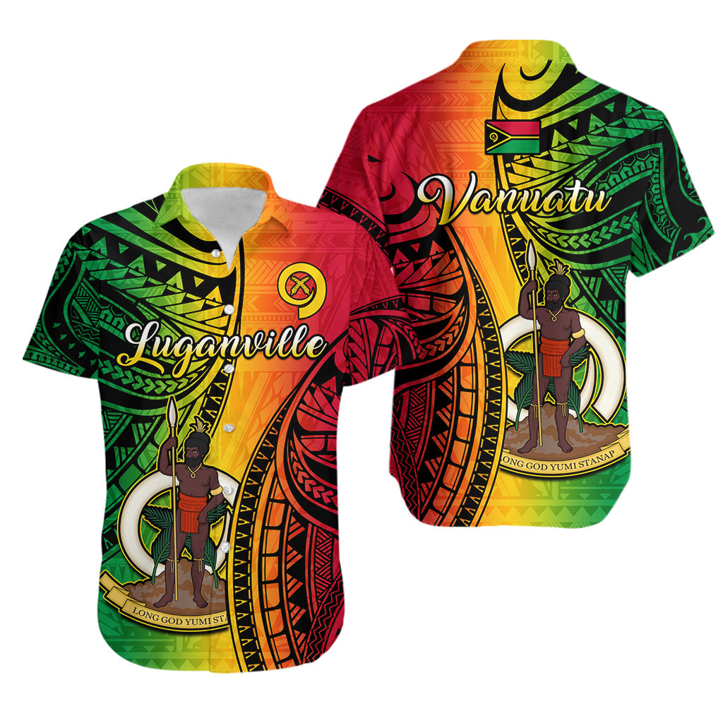 Vanuatu Vanuatuan Shirt Luganville Polynesian Reggae Coat Of Arms LT14 Reggae - Polynesian Pride