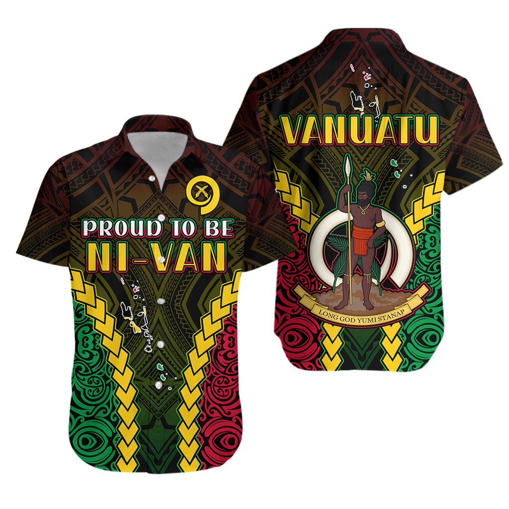 Vanuatu Indigenous Hawaiian Shirt Proud To Be Ni - Vanuatu Polynesian Pattern LT13 Unisex Black - Polynesian Pride