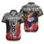 Custom Guam Chamorro Matching Hawaiian Shirt and Dress Guaman Latte Stone Tropical Flowers Black Version LT14 - Polynesian Pride