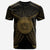 Hawaii T Shirt Hawaii Seal With Gold Line Style Unisex Black - Polynesian Pride