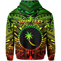 Custom Chuuk Flag Zip Hoodie Micronesia Style Reggae LT13 - Polynesian Pride