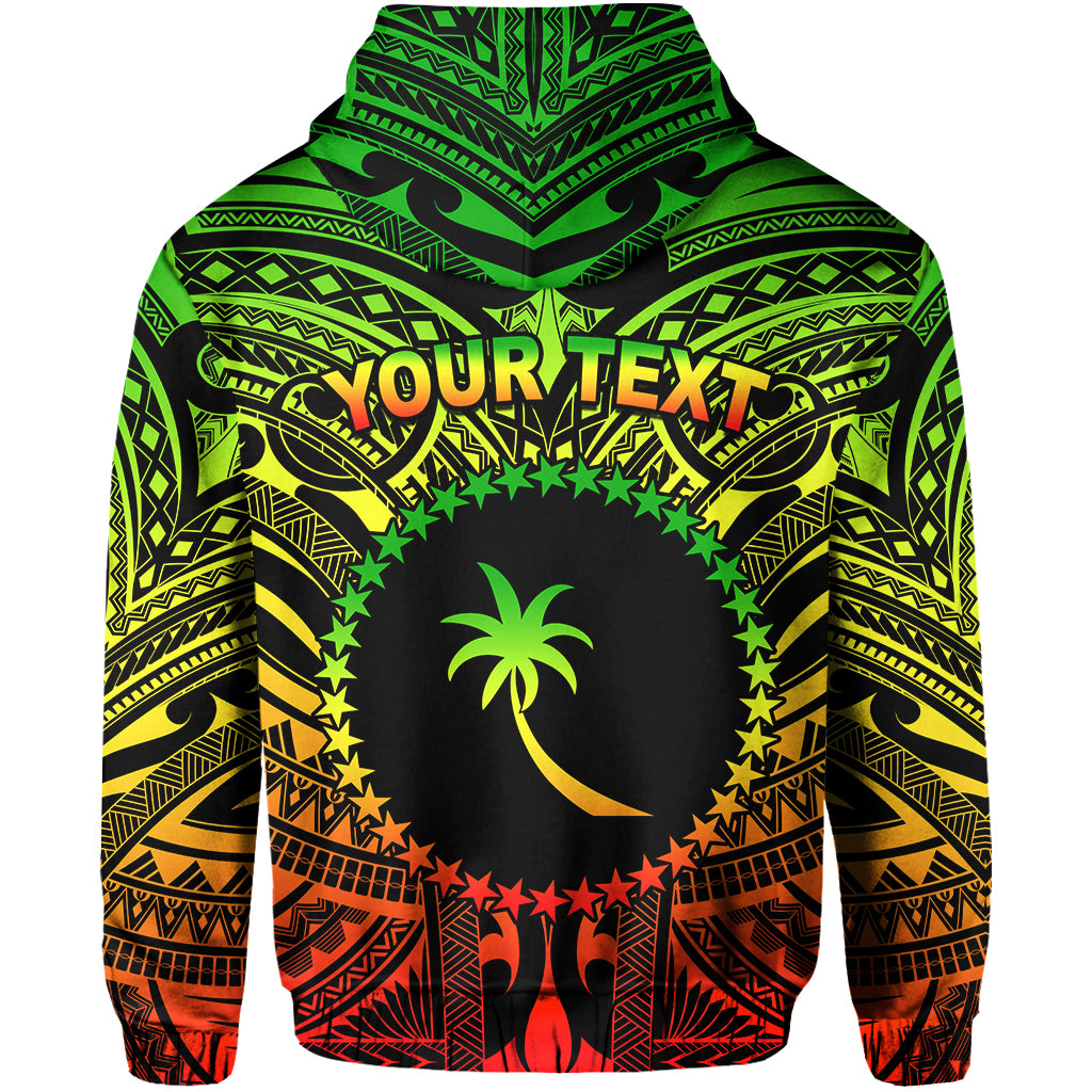 Custom Chuuk Flag Hoodie Micronesia Style Reggae LT13 - Polynesian Pride