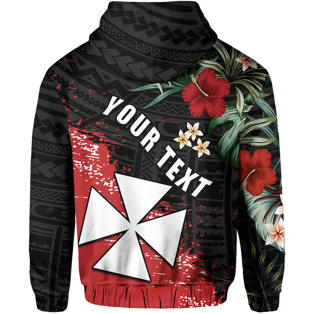 Custom Wallis and Futuna Polynesian Zip Hoodie Fantastic Flowers LT13 - Polynesian Pride