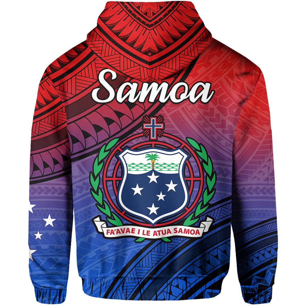 Custom Samoa Hoodie Style Gradient Sporty Original LT13 - Polynesian Pride