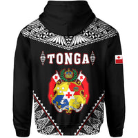 Custom Tonga Zip Hoodie Tongan Kupesi Pattern LT13 - Polynesian Pride