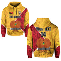 (Custom Text and Number) The Kumuls PNG Hoodie Papua New Guinea Polynesian Dynamic Style LT14 Pullover Hoodie Yellow - Polynesian Pride