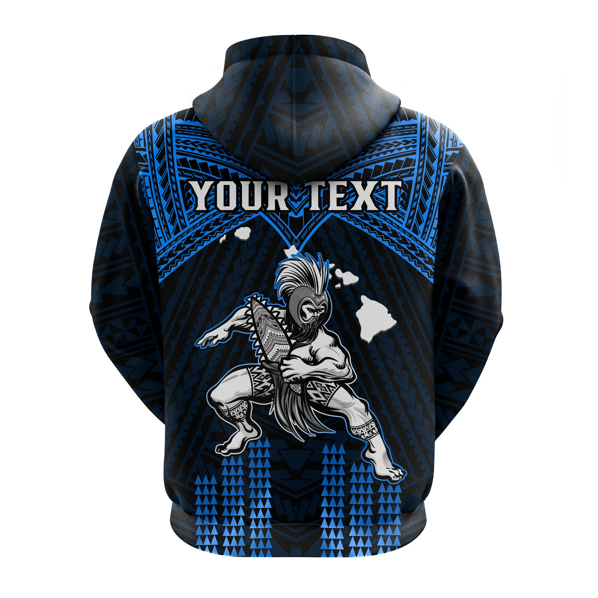 Custom Hawaii Hoodiean Warrior With Weapon Polynesian Ver.06 LT14 - Polynesian Pride