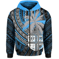 Newest Fiji Zip Hoodie Mix Coconut LT13 Unisex Blue - Polynesian Pride