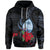 Guam Zip Hoodie Polynesian Flowers Version Black LT13 Unisex Black - Polynesian Pride