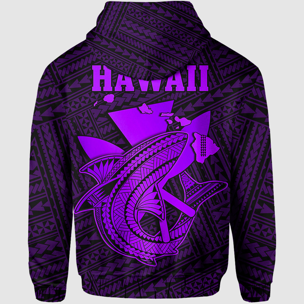 Custom Hawaii Hoodie Kakau Kanaka Maoli Combine Polynesian Shark Ver.05 LT14 - Polynesian Pride