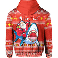 Custom Hawaii Christmas Hoodie Santa Shark Mele Kalikimaka Tribal LT14 - Polynesian Pride