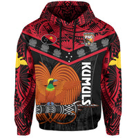 Papua New Guinea Rugby Hoodie PNG Kumuls Bird of Paradise Black LT14 Pullover Hoodie Black - Polynesian Pride