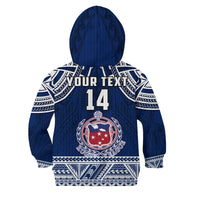 (Custom Personalise Text and Number) Samoa Rugby Hoodie KID Toa Samoa Pacific Sporty LT14 - Polynesian Pride